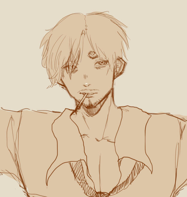 one piece's sanji sketch example