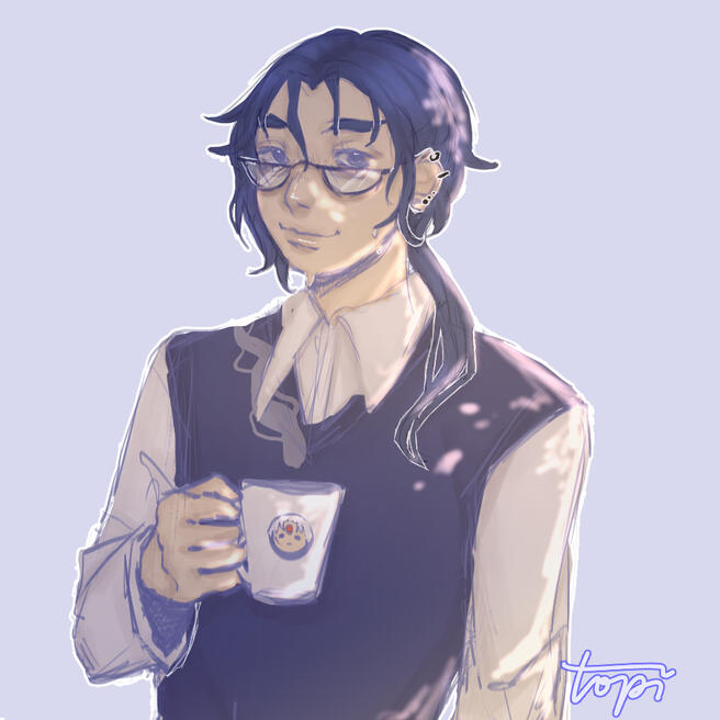 Sketch commission for @glensonata on twt