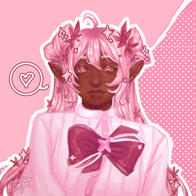 Fully rendered drawing for @kapowpunch on twt