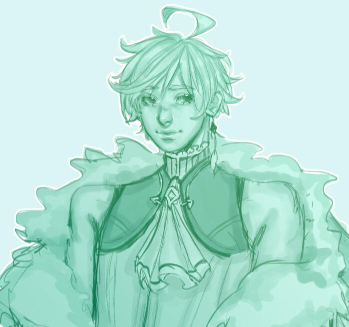 Sketch commission of Elsword's Bluhen for @SCHATZREPRISE on twt