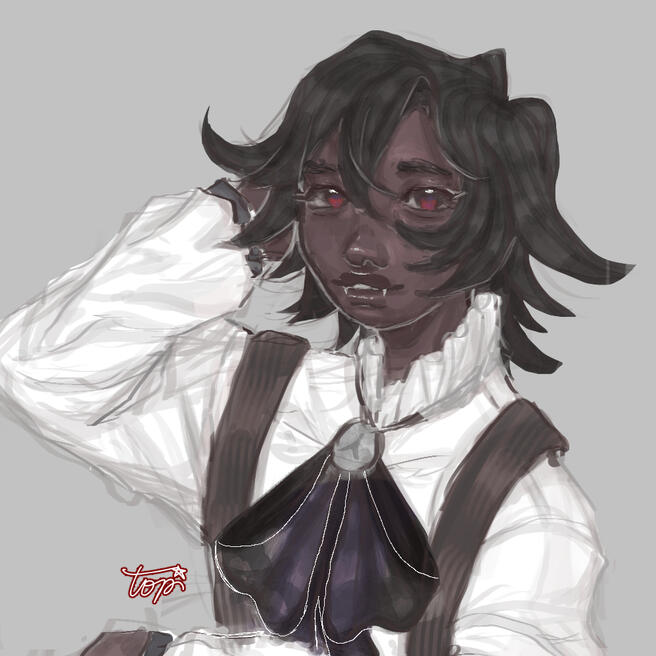 Rendered sketch for @vampaurae.bsky.social